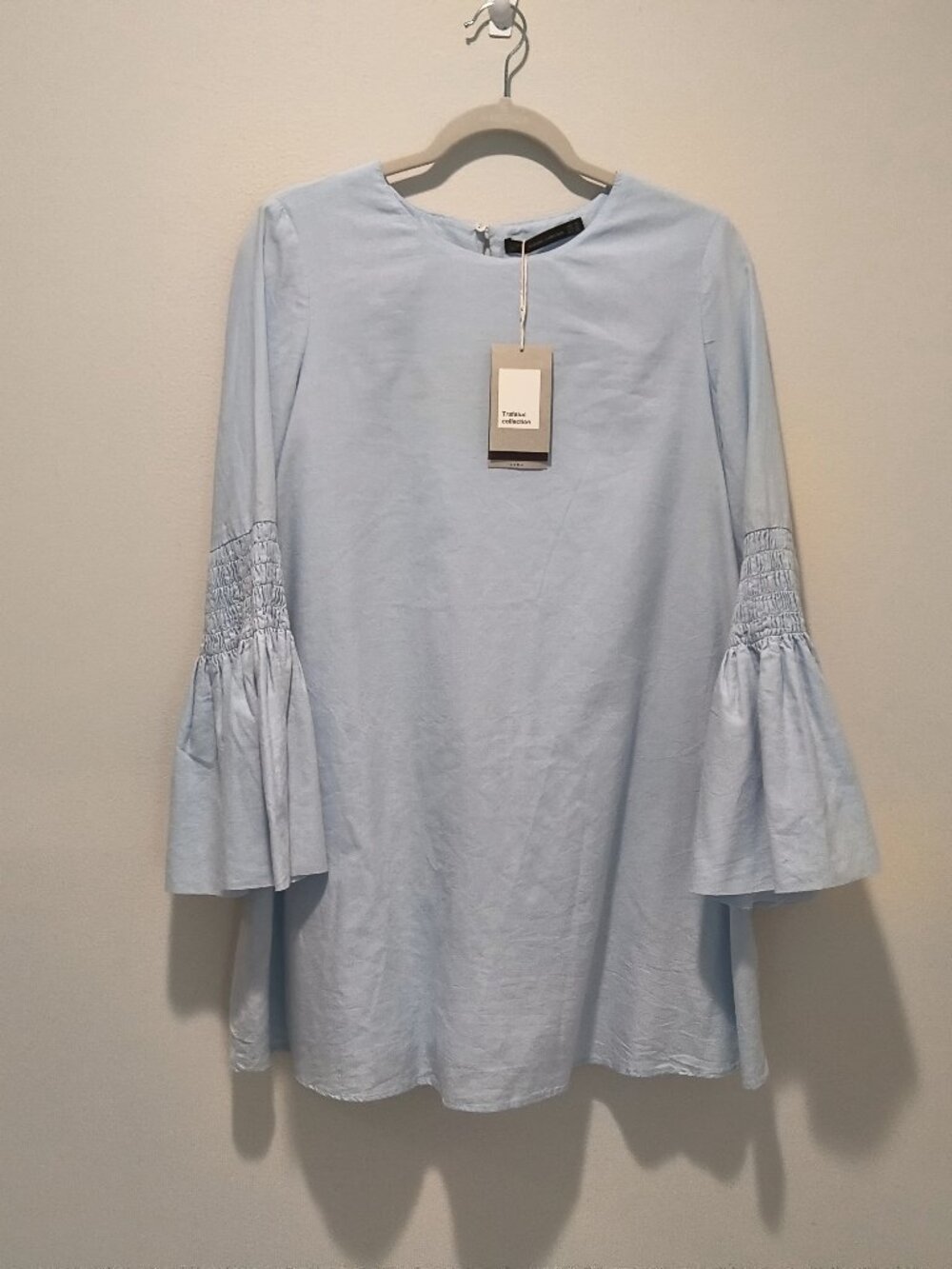 Zara  Trafaluc light blue cotton romper/dress size M